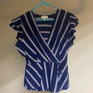 Blue Striped Blouse
